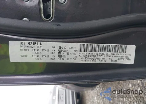 2016 Dodge Journey Se z USA, uszkodzony, nr VIN 3C4PDDAG4GT173359